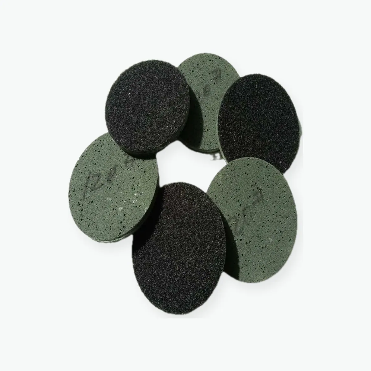 Foamed precision-lapping pad materials